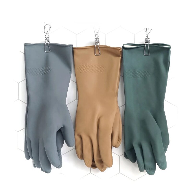 Household Gloves Manufacturer - Women's Latex 32cm Medium Thickness Reusable Oil-Resistant Dishwashing