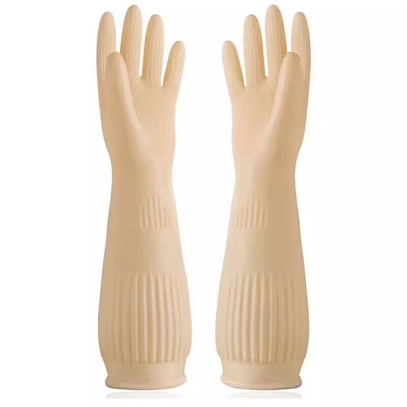 Dishwashing Gloves Manufacturer - Latex Reusable Waterproof Cow Tendon Thick 38cm Lengthened for Laundry Women
