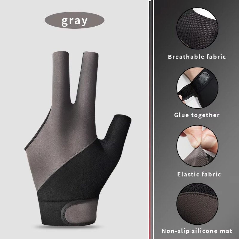 Billiards Gloves Manufacturer - Spandex Elastic Comfortable Three Finger Durable Wear-resistant
