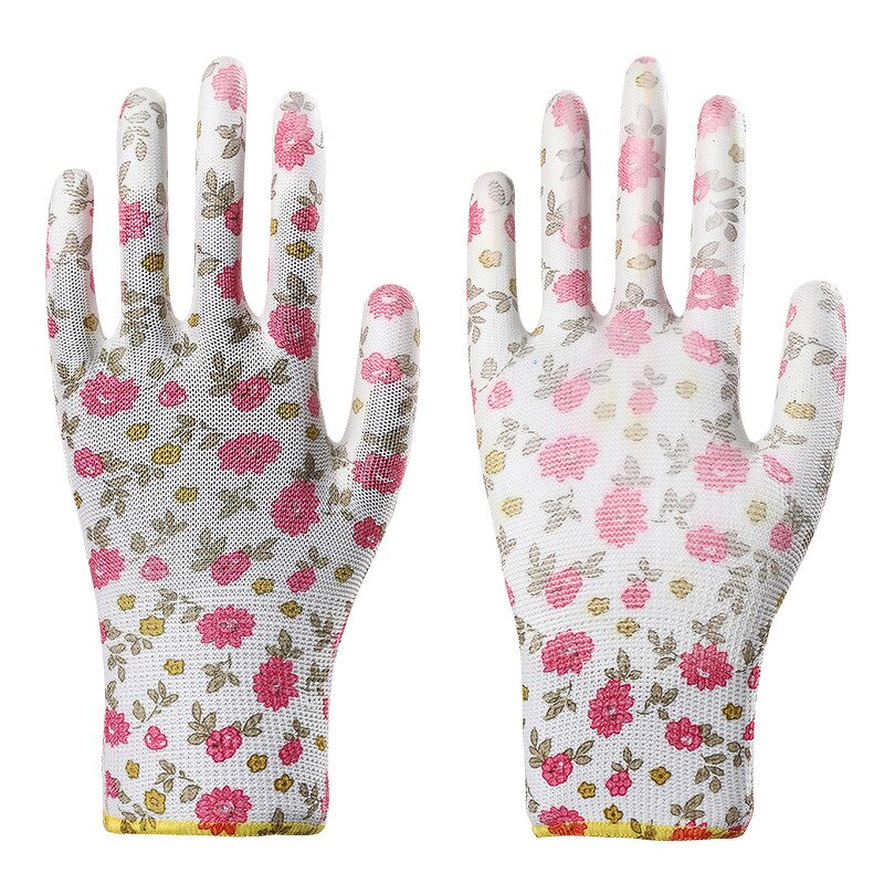 Gardening Gloves Manufacturer - Medium Women's Labor Protection Anti-static Non-slip Breathable Knitted for Housework