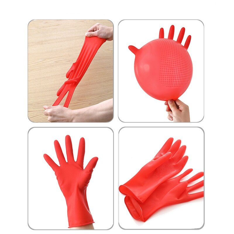 Kitchen Gloves Manufacturer - Mini Durable Non-slip Cleaning Waterproof Dishwashing Rubber Latex