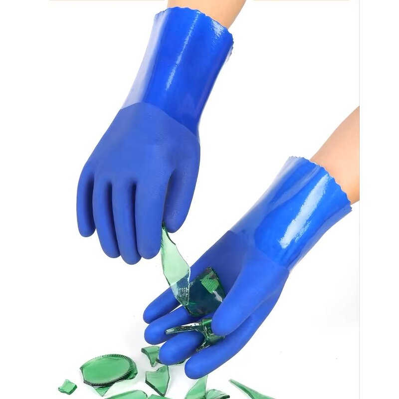 Labor Protection Gloves Manufacturer - PVC Thickened Oil Acid Alkali Resistant Waterproof Wear-resistant Non-slip