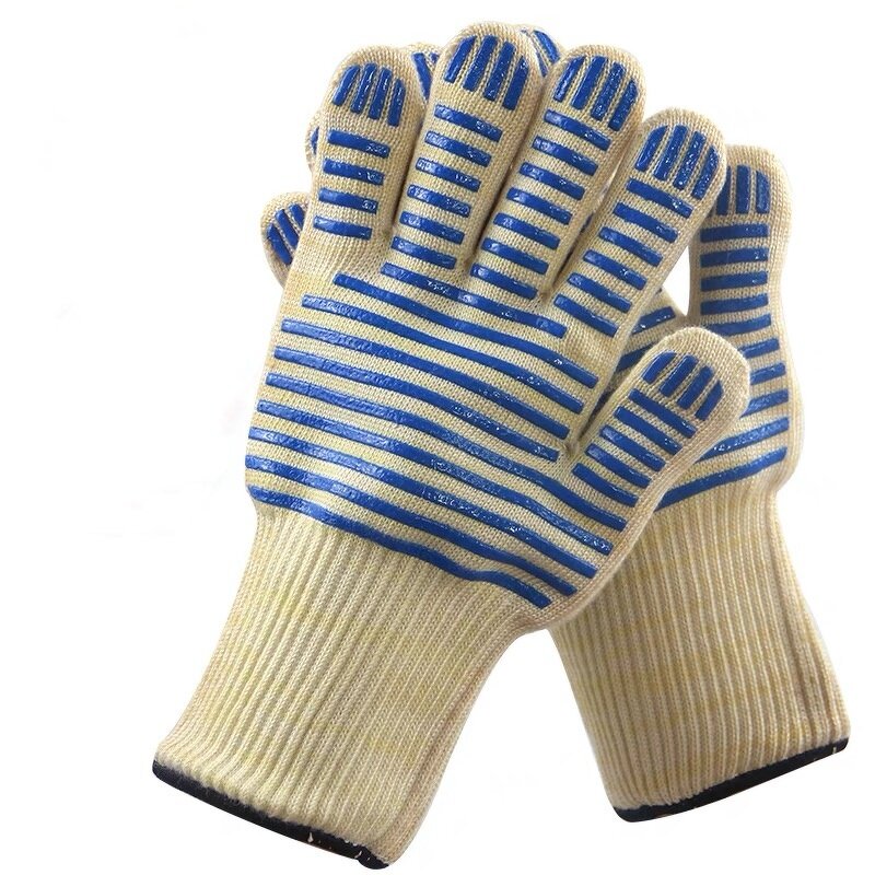 BBQ Gloves Manufacturer - High Temperature Resistant 500 Degrees Oven Flame Retardant Non-slip Cotton Dotted