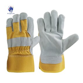 Welding Gloves Manufacturer - Two-layer Cowhide Electric Heat-insulating Tear-Resistant Anti-Slip 27cm Yellow