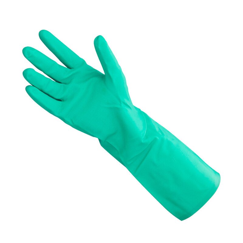 Nitrile Gloves Manufacturer - Green Oil-resistant Reusable Soft Medium for Car Cleaning Household Dishwashing