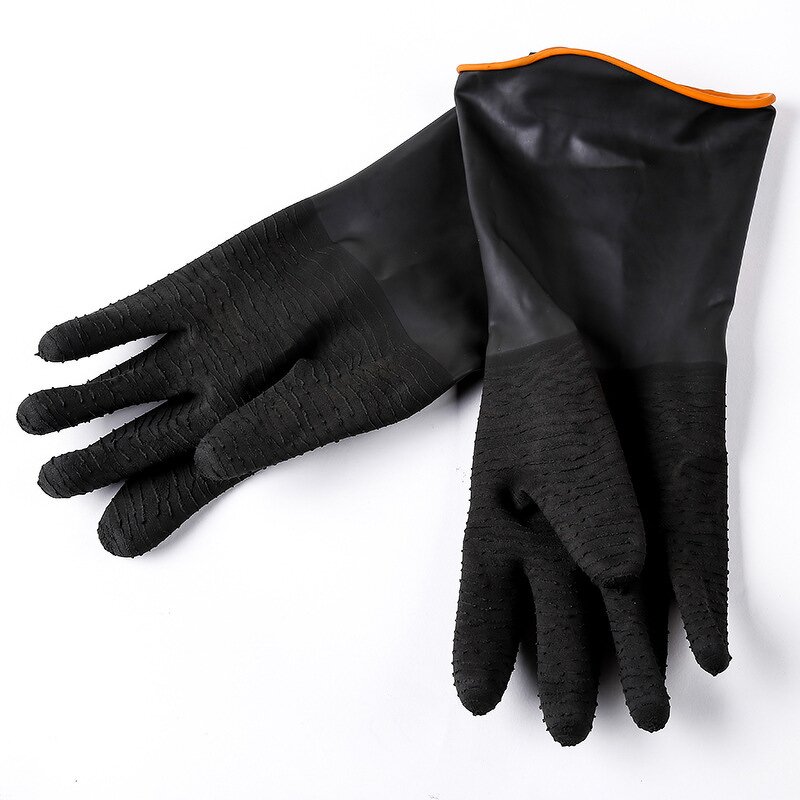 Industrial Latex Gloves Manufacturer - Reusable Thick Waterproof Acid Alkali & Oil Resistant for Household