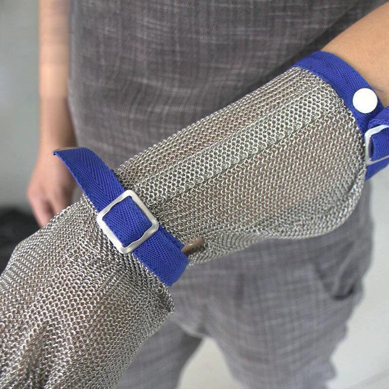 Kitchen Gloves Manufacturer - Extra Long Abrasion Scratch Resistant Stainless Steel Metal Chainmail Steel Ring