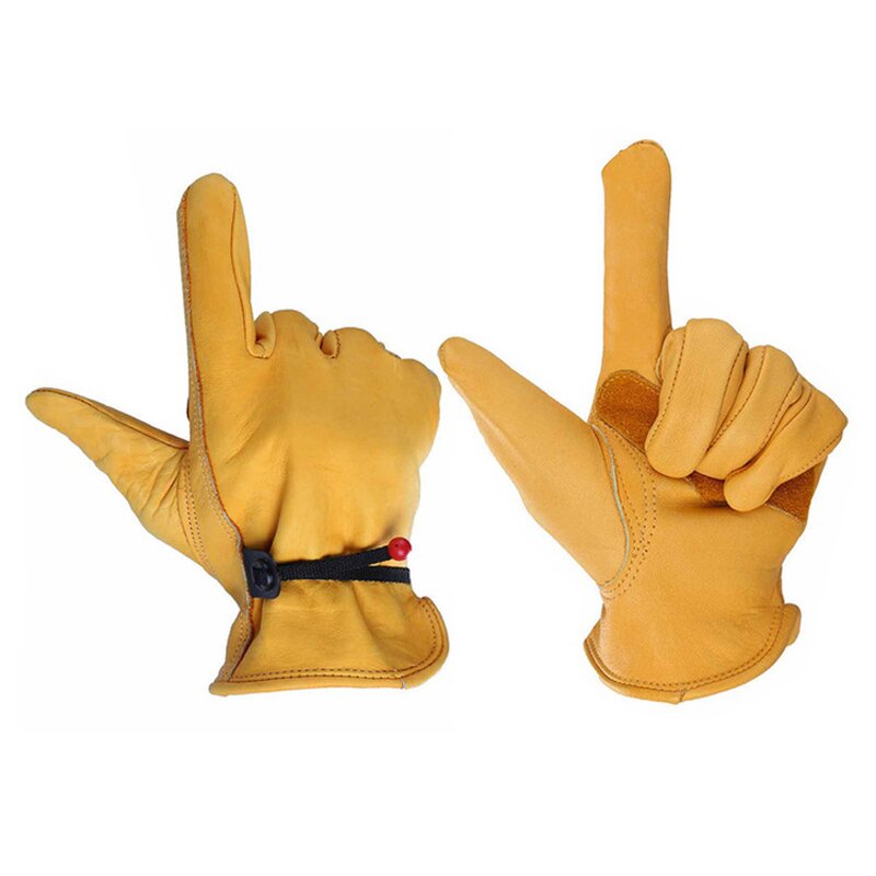 Welding Gloves Manufacturer - Cowhide Driver's Electric Leather Thermal Insulation Anti-Slip Tear-Resistant 24cm Garden