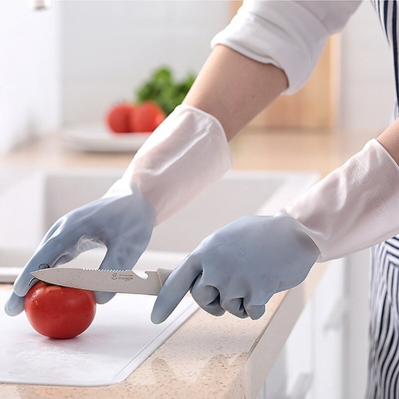 Dishwashing Gloves Manufacturer - Morandi Gradient Colour Household Kitchen Short Waterproof Non-slip