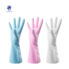 PVC Flocking Gloves Manufacturer - Medium Thickness Thickened Winter Waterproof Anti-skid Custom Color Laundry Dishwashing