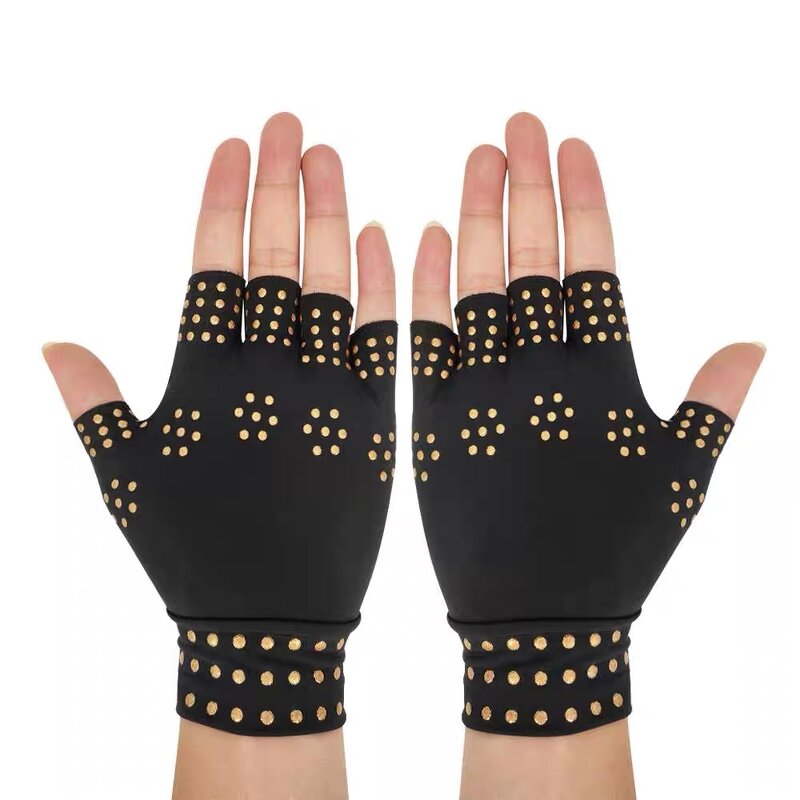Compression Gloves Manufacturer - Half-finger Sports Fitness Cycling Joint Pressure Anti-skid Skin Color Elastic