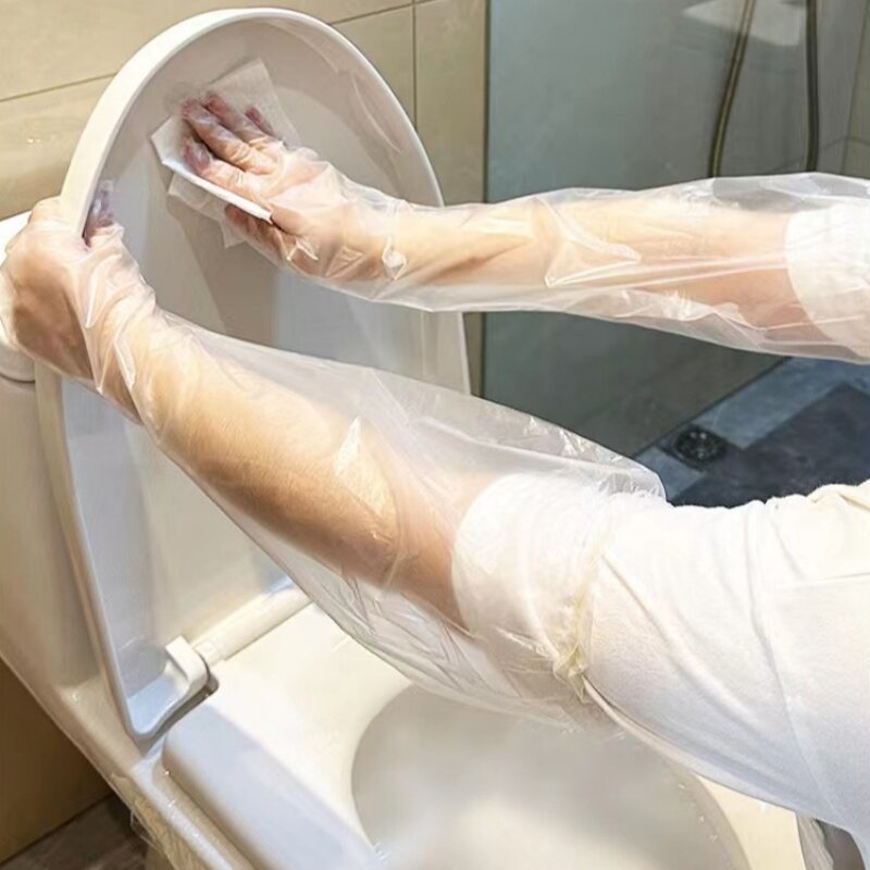 Disposable Gloves Manufacturer - CPE Extended Thickened Arm for Kitchen Dishwashing Vegetable Washing Household