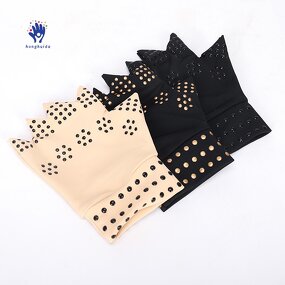 Arthritis Gloves Manufacturer - Half-finger Dotted Beads Nylon Medium for Outdoor Cycling Fitness Rehabilitation