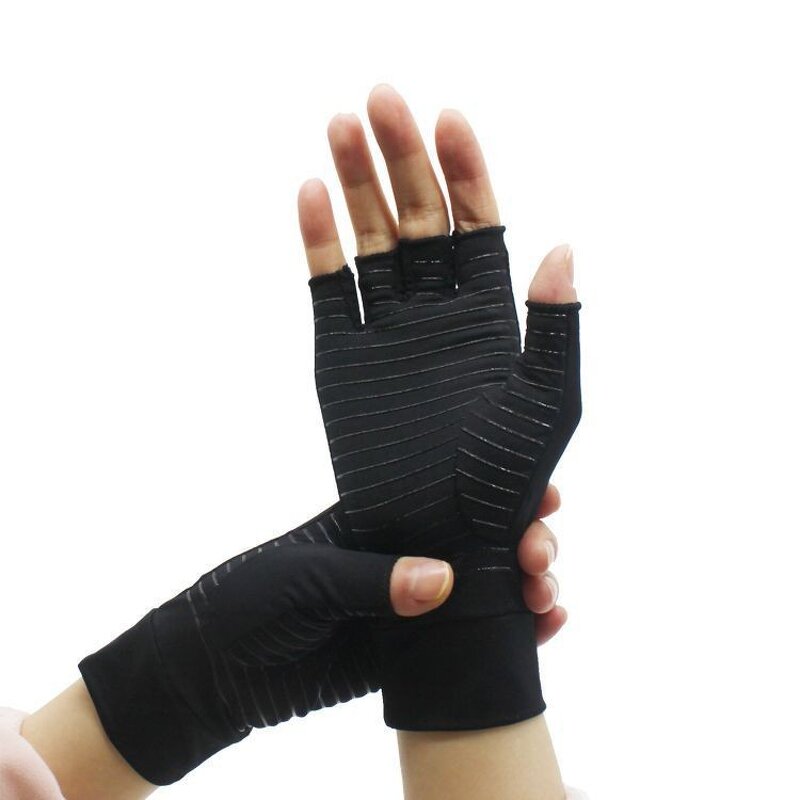 Rehabilitation Gloves Manufacturer - Half-Finger Striped Odour-Proof Pressure-Sensitive Touch Screen Protective for Cycling