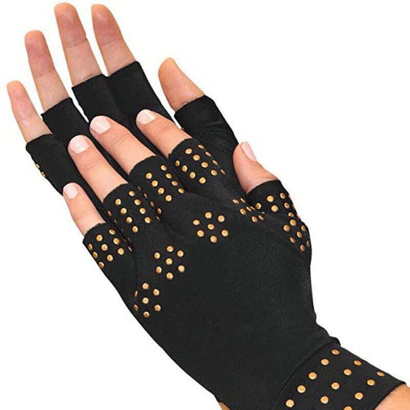 Arthritis Gloves Manufacturer - Half-finger Dotted Beads Nylon Medium for Outdoor Cycling Fitness Rehabilitation