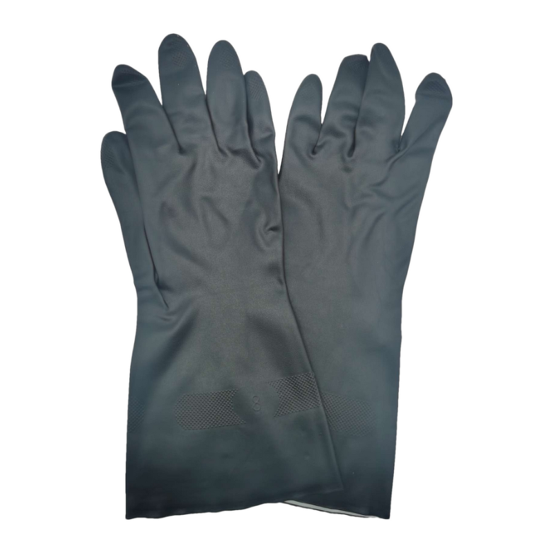 Industrial Rubber Gloves Manufacturer - Black Neoprene Acid Alkali Resistant Anti-slip Durable Thickened for Household