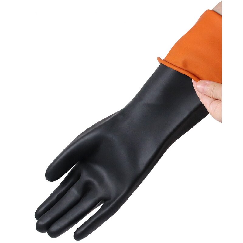 Industrial Rubber Gloves Manufacturer - Acid Alkali Resistant Wear-resistant Lengthened Thickened Labor Protection