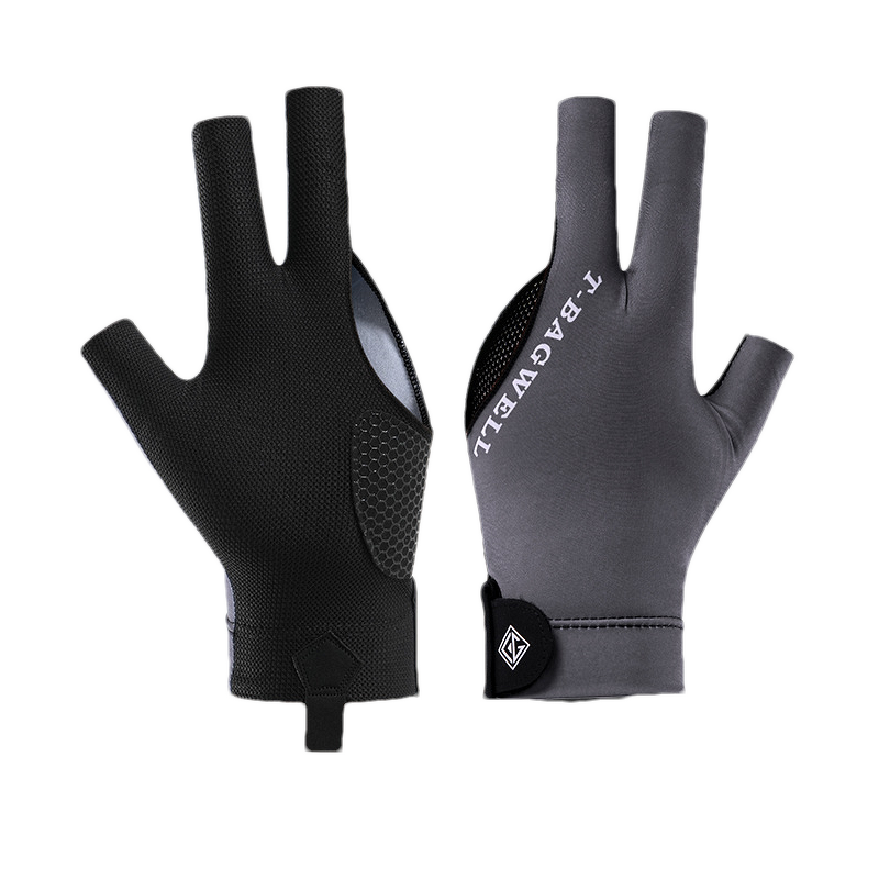 Snooker Billiard Glove Manufacturer - AG011 Exposed Three Fingers Ice Silk Breathable Non-slip Left Hand Single