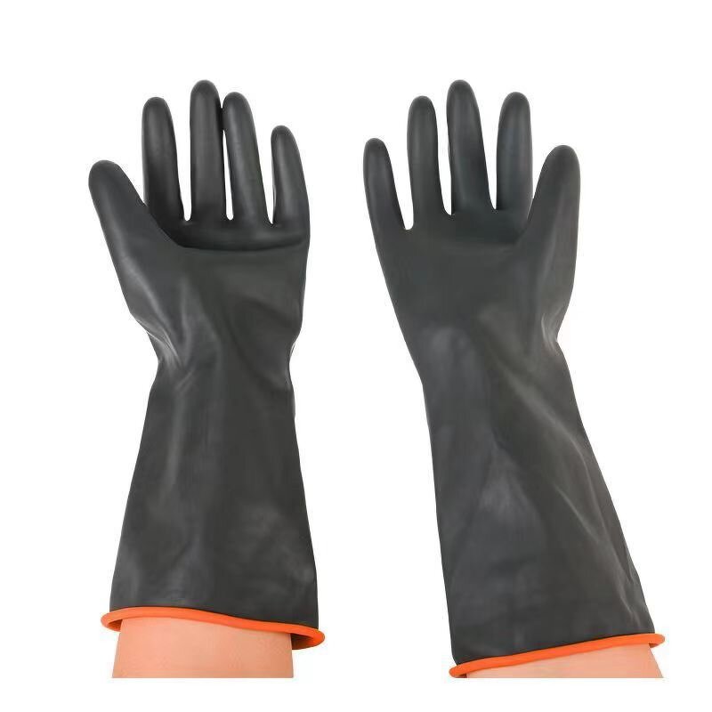 Industrial Rubber Gloves Manufacturer - Acid Alkali Resistant Wear-resistant Lengthened Thickened Labor Protection