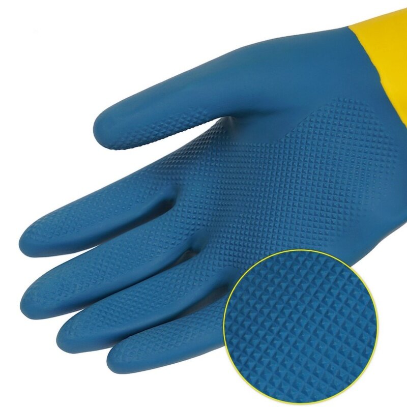 Industrial Rubber Gloves Manufacturer - Waterproof Acid Alkali Resistant Reusable Neoprene Natural Anti-skid Durable