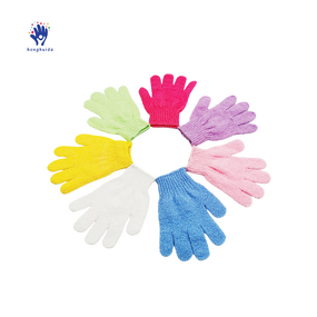 Bath Gloves Manufacturer - Five Fingers Shower Nylon Double-sided Massage Mud Rubbing Exfoliating