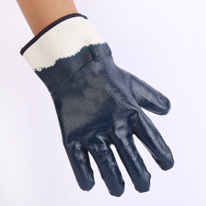 Industrial Gloves Manufacturer - Nitrile Wide-mouth Half-hanging Full-hanging Tapered Cuff Puncture-resistant Oil-resistant