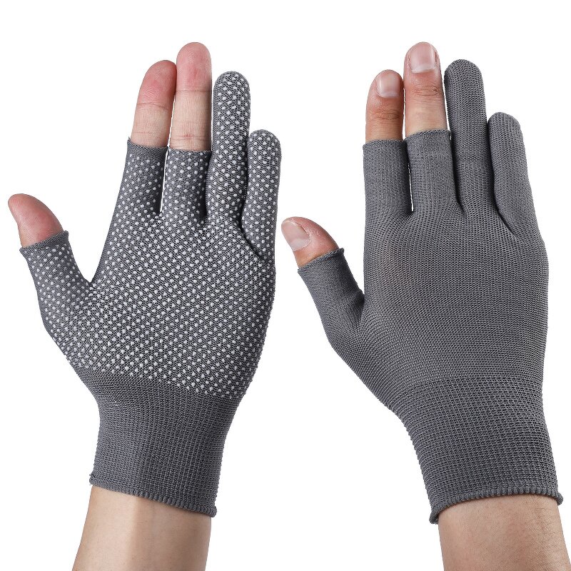Work Gloves Manufacturer - 3 Finger Polyester Dot Bead for Cycling Fishing Gardening Labor Household