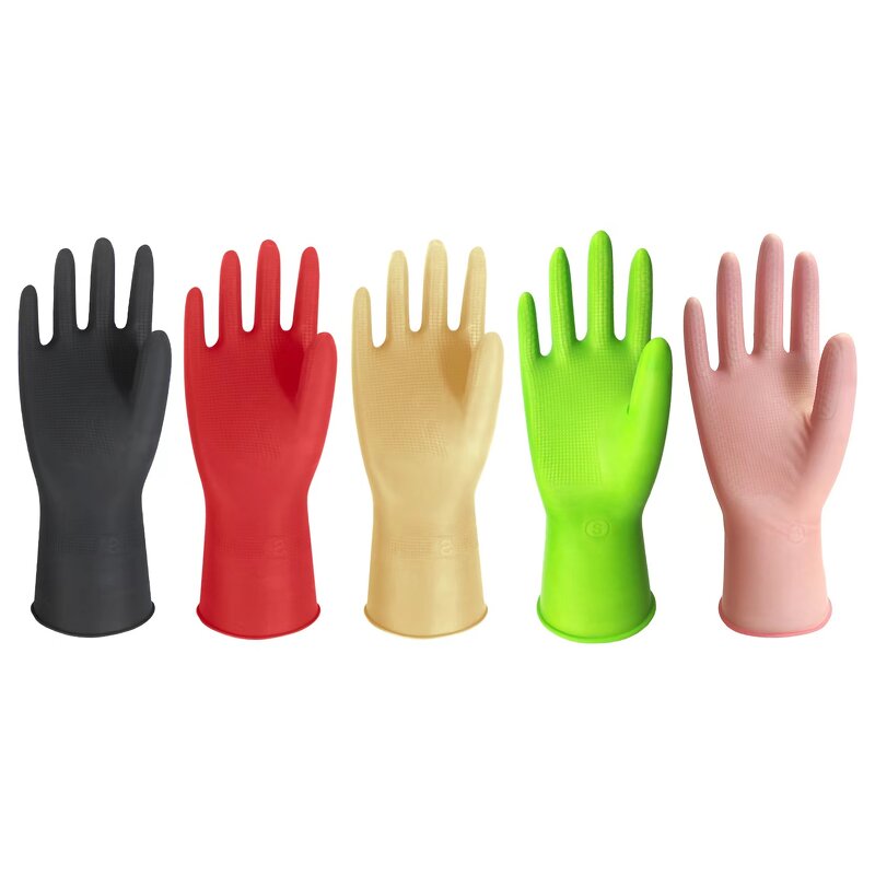 Household Gloves Manufacturer - Waterproof Medium Thickness High Elasticity Lightweight Short for Dishwashing