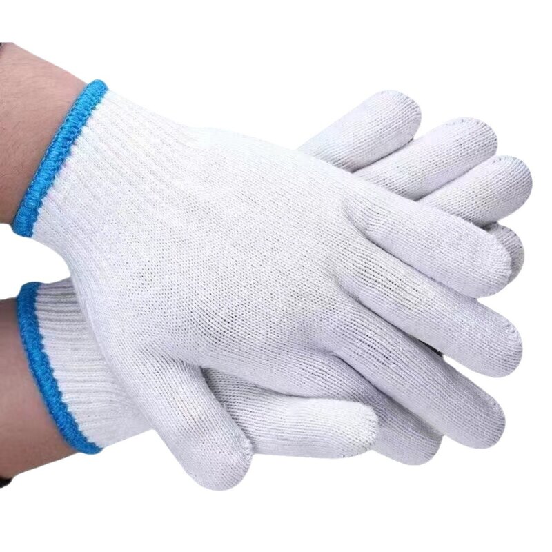 Protective Gloves Manufacturer - Customized 7G 10G White Cotton Yarn for Gardening Construction Labor