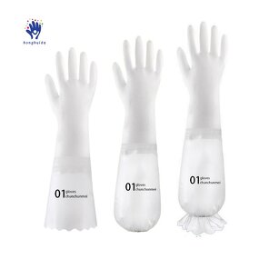 Laundry Gloves Manufacturer - Thickened Winter Waterproof PVC Anti-skid Medium Thickness Customisable Pattern