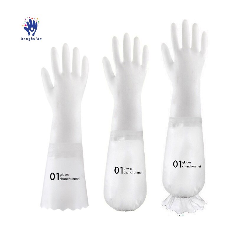 Laundry Gloves Manufacturer - Thickened Winter Waterproof PVC Anti-skid Medium Thickness Customisable Pattern