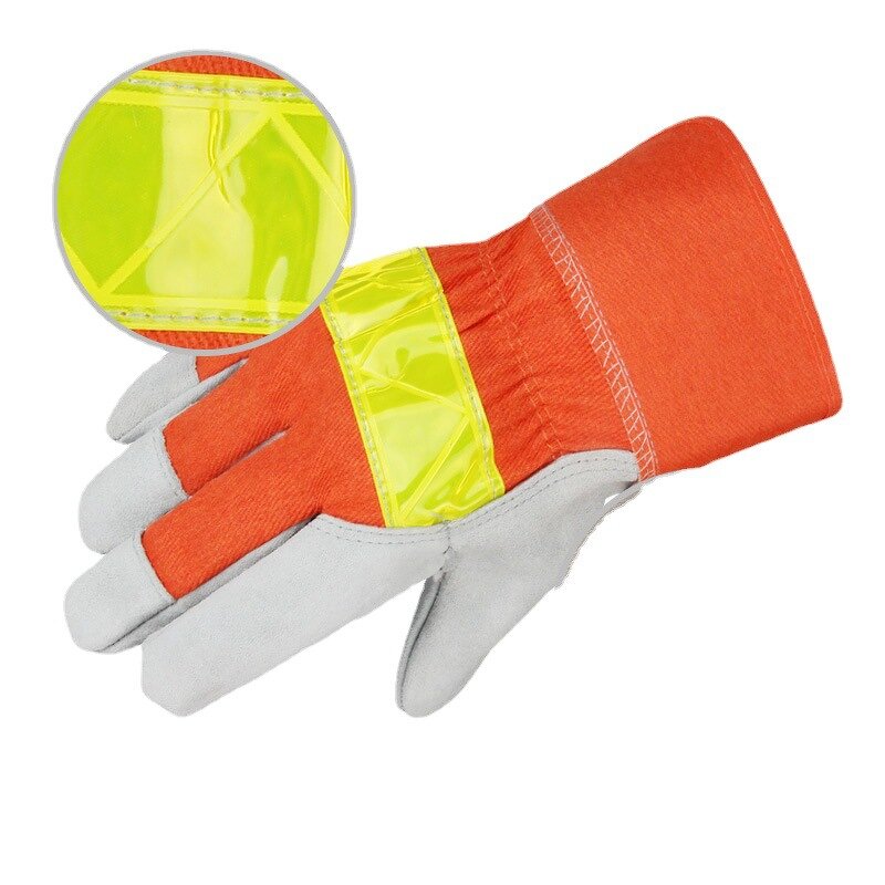 Protective Gloves Manufacturer - Two-layer Cowhide Reusable Durable Fire Half Leather Gardening Home Flame Retardant