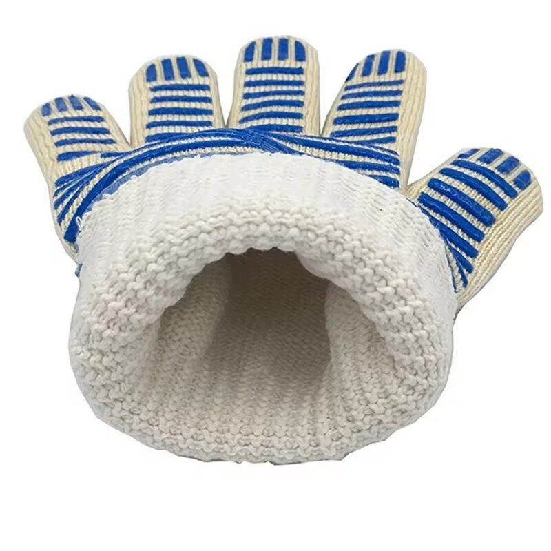 BBQ Gloves Manufacturer - High Temperature Resistant 500 Degrees Oven Flame Retardant Non-slip Cotton Dotted