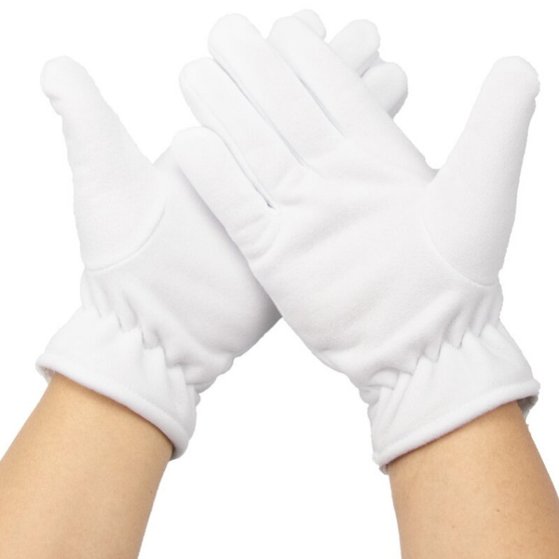 White Gloves Manufacturer - Winter Three-tendon Plus Velvet Thickened for Etiquette Parade Dance Performance Duty