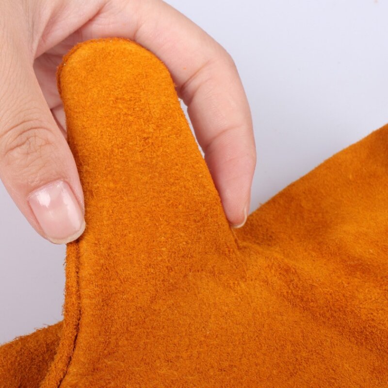 Welding Gloves Manufacturer - Short All-Cowhide Electric Two-Layer Durable Heat Insulation Medium Thickness