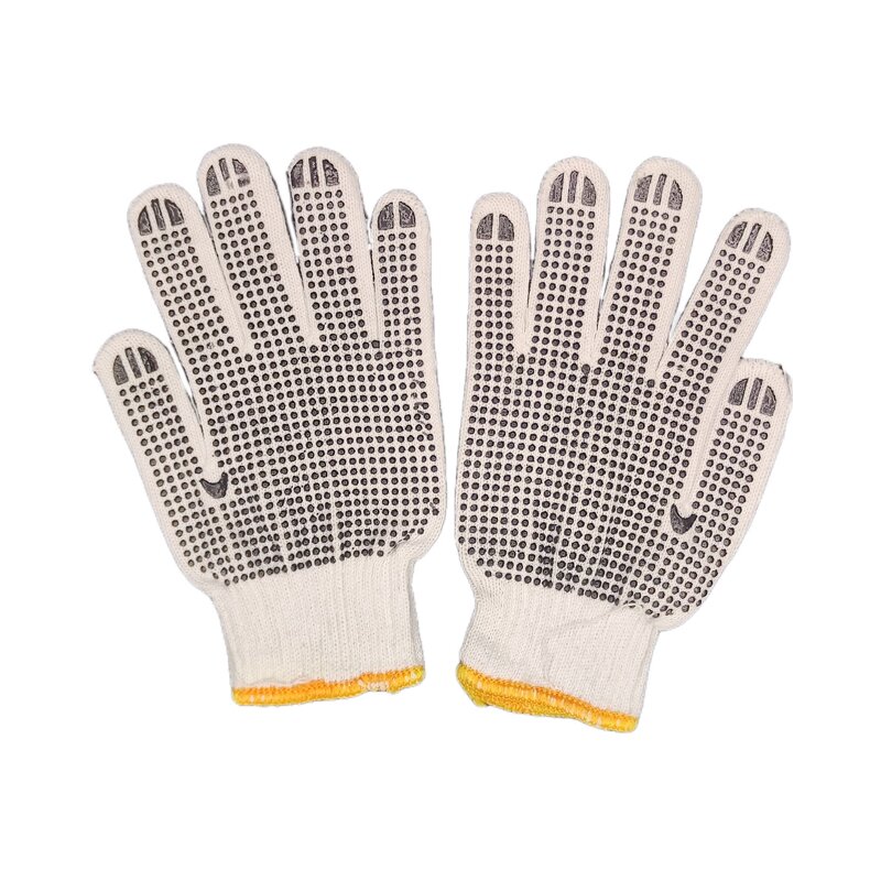 Work Gloves Manufacturer - Hot Selling Cotton Medium Point Bead Coated Breathable for Labor Construction Industrial