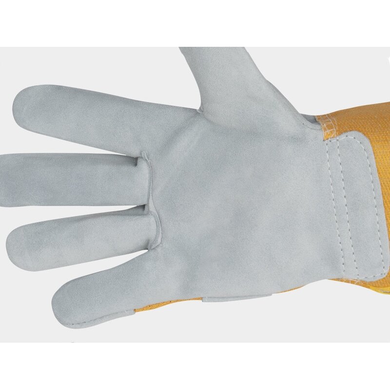 Welding Gloves Manufacturer - Two-layer Cowhide Electric Heat-insulating Tear-Resistant Anti-Slip 27cm Yellow