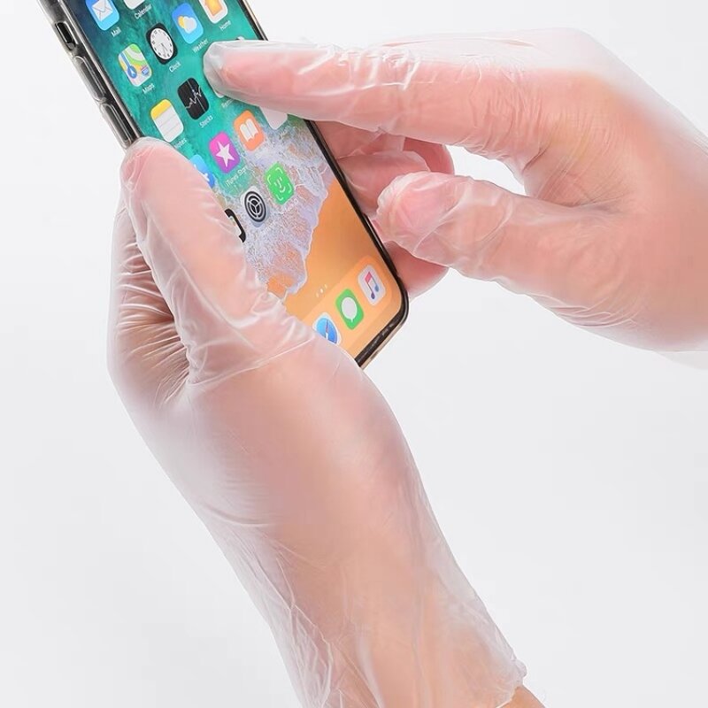 Disposable PVC Gloves Manufacturer - Food-grade Transparent Medium Thickness 22cm for Beauty Hairdressing