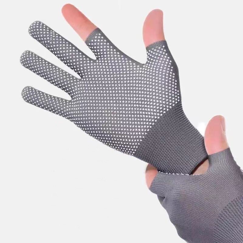 Work Gloves Manufacturer - 3 Finger Polyester Dot Bead for Cycling Fishing Gardening Labor Household