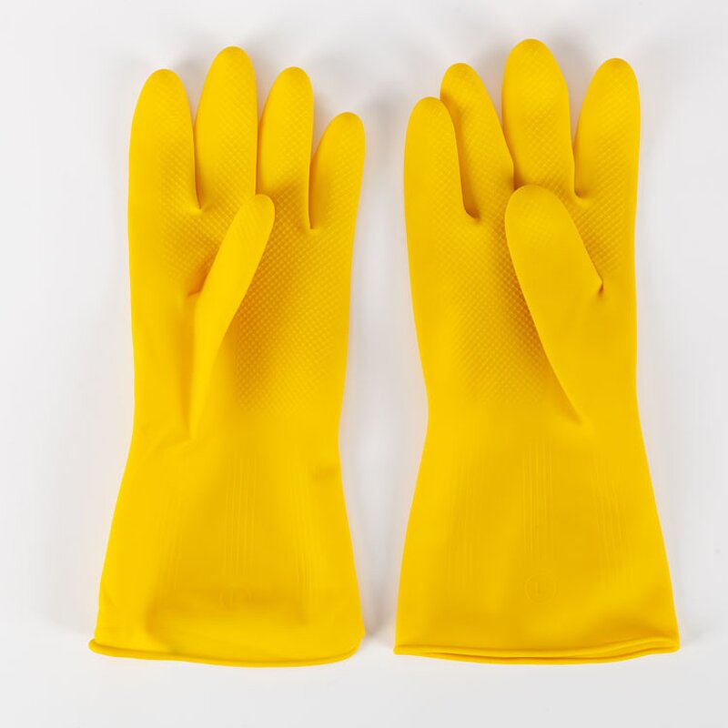 Laundry Gloves Manufacturer - Thickened Waterproof Reusable Rubber Durable Natural Medium Cleaning 31cm