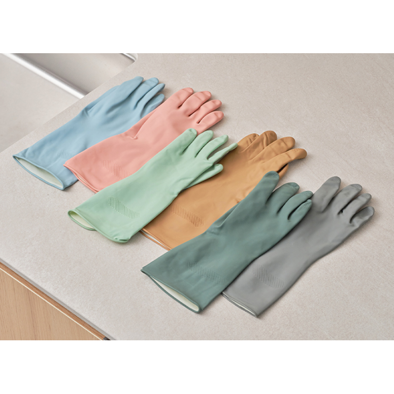 Household Gloves Manufacturer - Women's Latex 32cm Medium Thickness Reusable Oil-Resistant Dishwashing