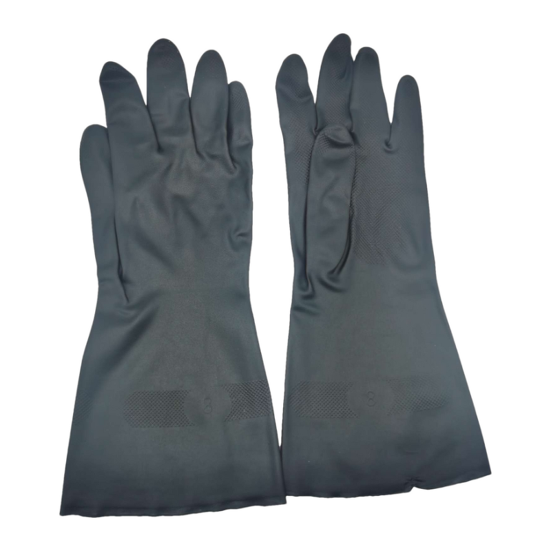 Industrial Rubber Gloves Manufacturer - Black Neoprene Acid Alkali Resistant Anti-slip Durable Thickened for Household