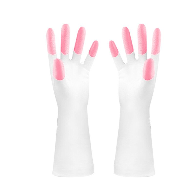 Household Gloves Manufacturer - White Coated PVC Housework Cleaning Kitchen Dishwashing Waterproof Durable Safety