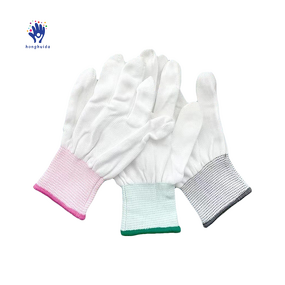 Work Gloves Manufacturer - Dust-Free Anti-Static Polyester Breathable Medium Custom Color White for Play All Seasons