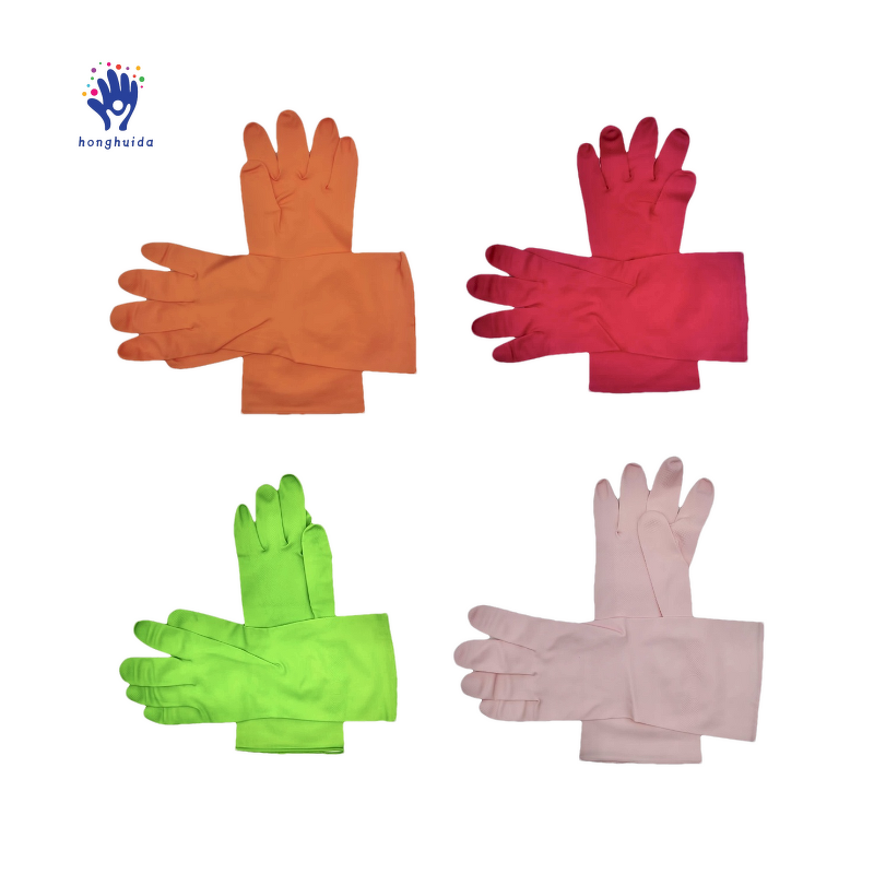 Nitrile Gloves Manufacturer - Durable Colored Reusable Medium Anti-slip Waterproof for Cleaning Food Contact All Seasons