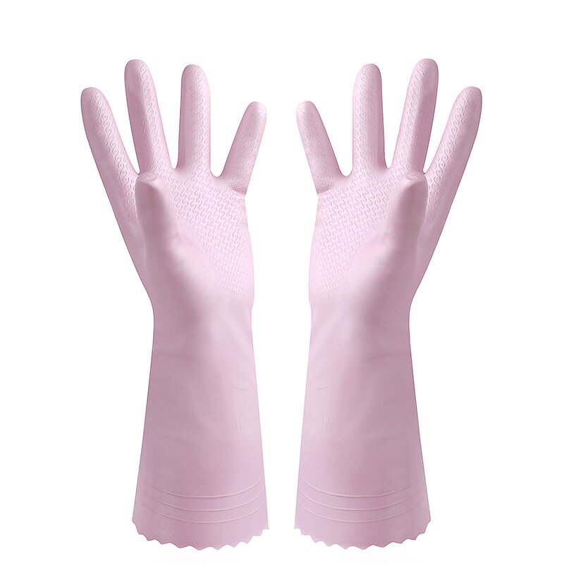 PVC Flocking Gloves Manufacturer - Reusable Durable Lightweight Soft Medium Waterproof Oil-Resistant for Home Cleaning
