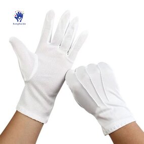 Gloves Manufacturer - Pure Cotton Non-slip Beads Etiquette Play Labor Anti-cutting Breathable Spring Autumn