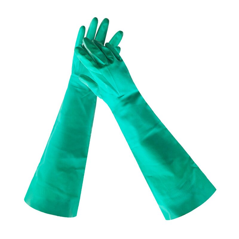 Industrial Nitrile Gloves Manufacturer - 45cm Thickened Acid Alkali Resistant Puncture Resistant Anti-slip