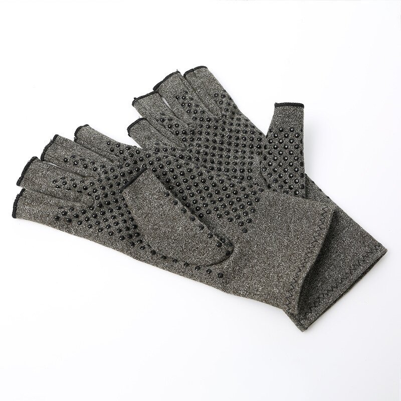 Pressure Gloves Manufacturer - Best Selling Grey Half-Finger Household for Sports Fitness Training Cycling Joint Care