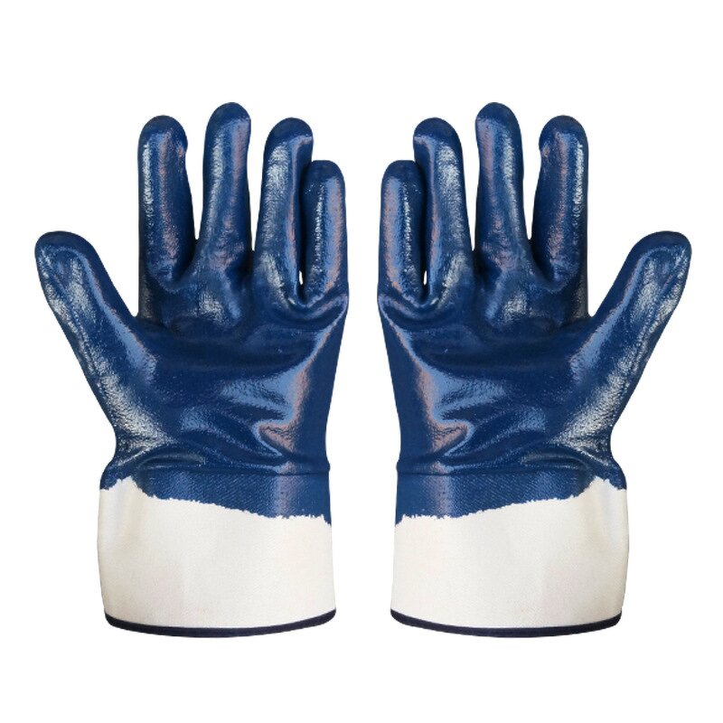 Industrial Gloves Manufacturer - Nitrile Wide-mouth Half-hanging Full-hanging Tapered Cuff Puncture-resistant Oil-resistant